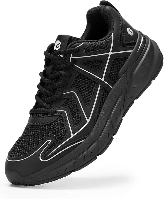 FitVille Mens Walking Shoes Wide Width Thicker Cushioning Sneakers Extra Wide Shoes for M…
