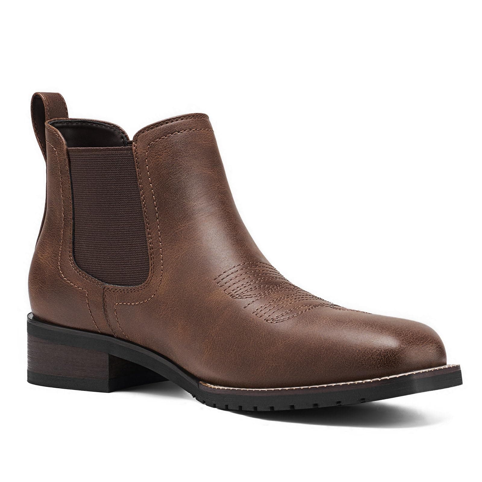 Chelsea Cowboy Boots for men Elastic Ankle Boots Square Toe Dress