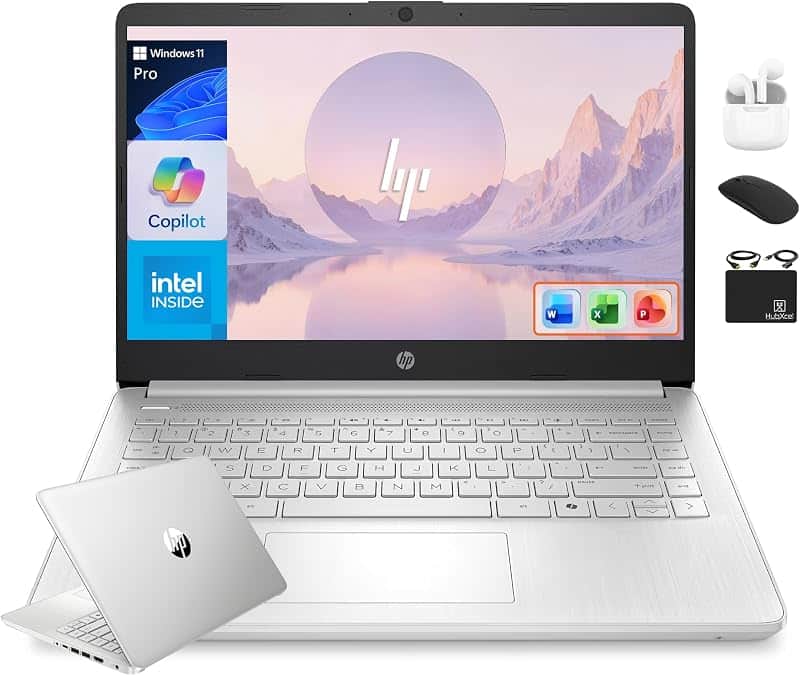 14” Flagship Laptop 2025 AI-Powered Computer, Office Lifetime, Student Business, 4-Core I…
