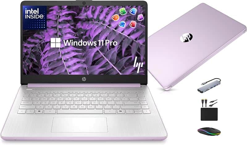 14” Laptop Ultra-Portable Computer 2026 Student Business, MS Office, Copilot AI, Intel 4-…