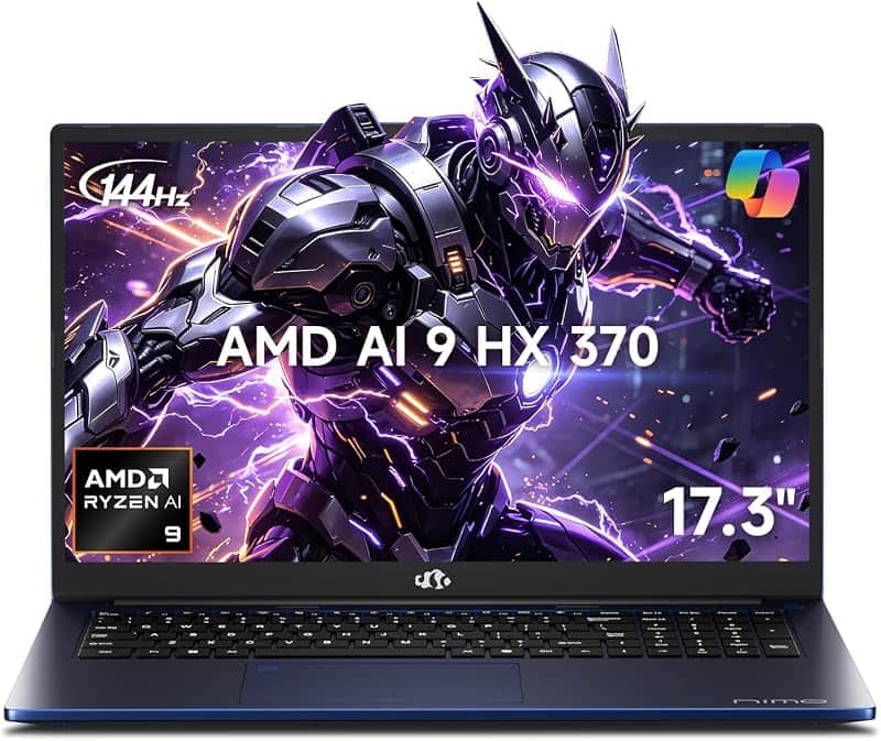 17.3" Copilot+ AI Laptop, AMD Ryzen AI 9 HX 370 (Up to 5.1GHz), 16GB DDR5 RAM 1TB SSD, Ra…