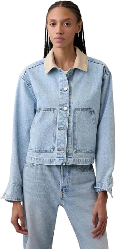 Women's Cropped Demin Barn Jacket