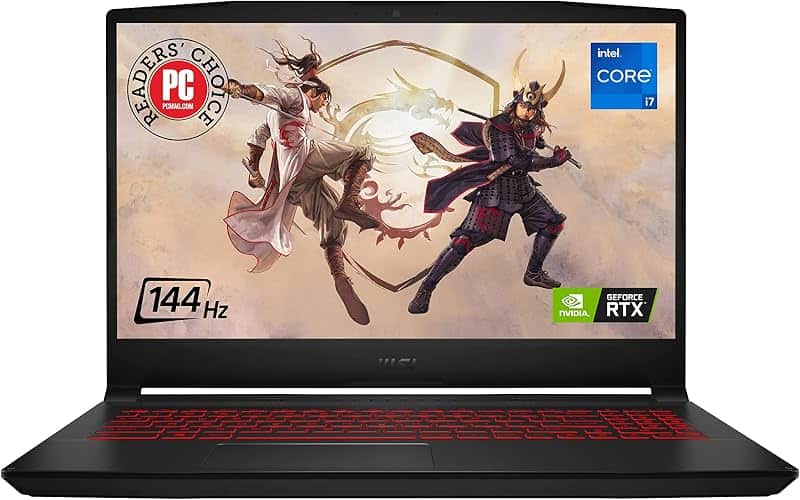 Katana GF66 15.6" 144Hz FHD Gaming Laptop: Intel Core i7-12650H, RTX 3050 Ti, 16GB RAM, 5…