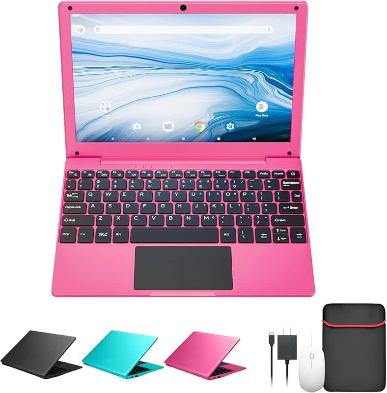 10.1 Inch Mini Netbook, Quad-Core Processor Laptop Computer, 2GB Memory 64GB Storage Andr…