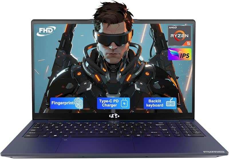 NIMO 15.6" IPS FHD AMD Ryzen 5 Student Laptop, 8GB RAM 256GB SSD, up to 3.7GHz Beat i5-11…