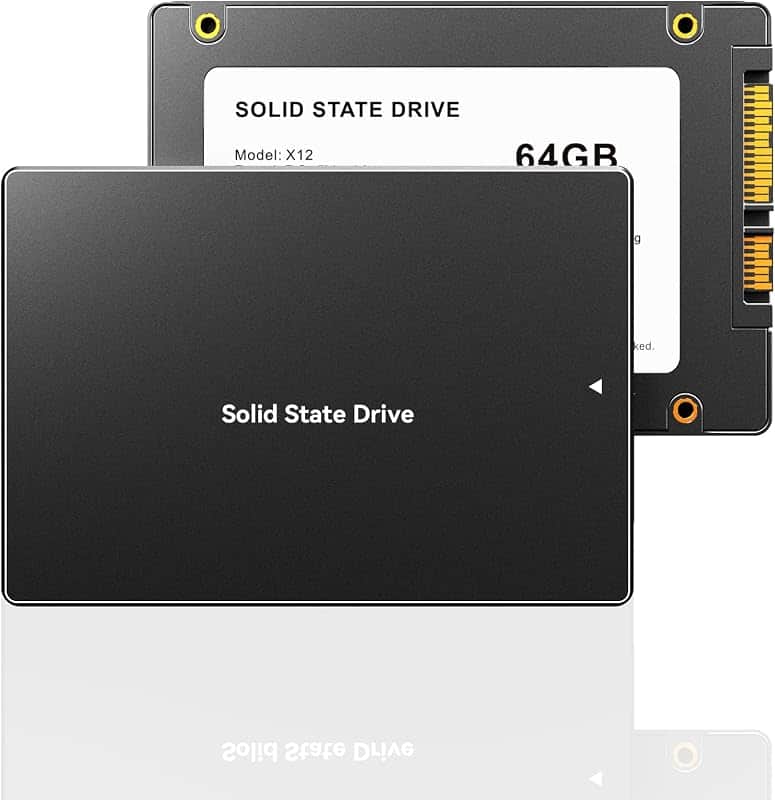 64GB SATA III SSD Internal Solid State Drive 2.5" Advanced 3D NAND Flash up to 280MB/s Ha…