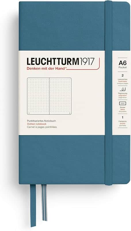 LEUCHTTURM1917 - Notebook Hardcover Pocket A6-187 Numbered Pages for Writing and Journali…
