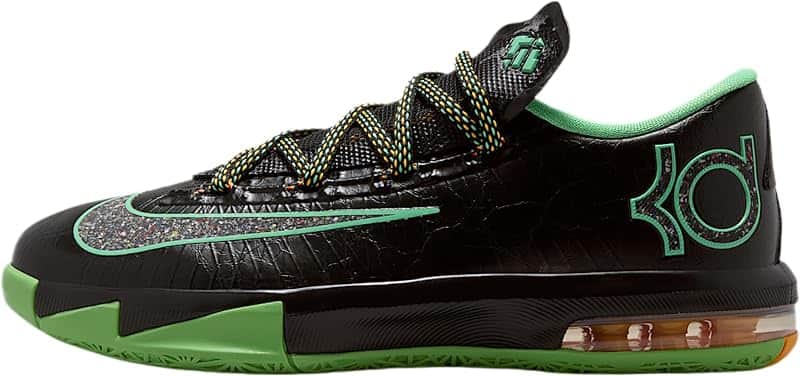 KD 6 Big Kids' Shoes (Black/Light Lucid Green/Multi-Color)