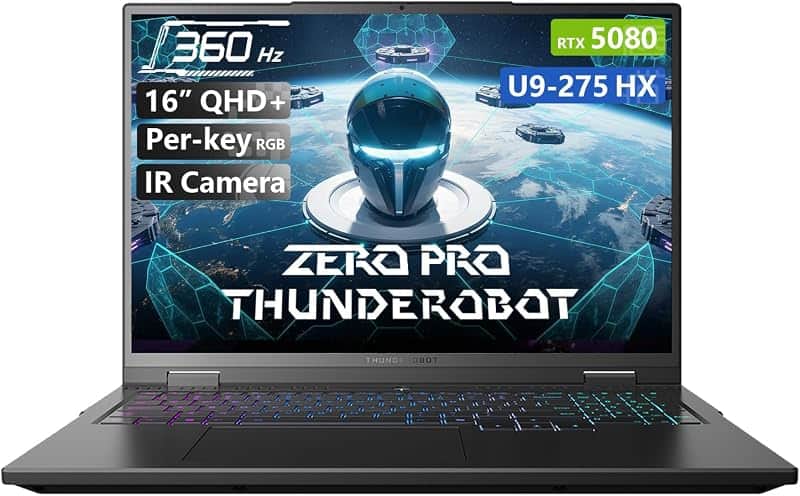 Zero 16 Pro 5080 Gaming Laptop, GeForce RTX 5080, Core Ultra 9 275HX, 16" QHD+ 360Hz Humm…