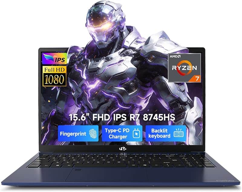 NIMO 15.6" FHD AI-Creator-Laptop, AMD R7 8745HS 8 Cores, 32GB DDR5 1TB SSD | (Beat i7-136…