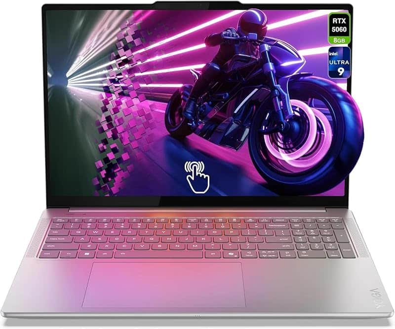 Yoga Pro 9i Aura Edition AI Laptop, Intel Ultra 9 285H, NVIDIA GeForce RTX 5060, 32GB RAM…