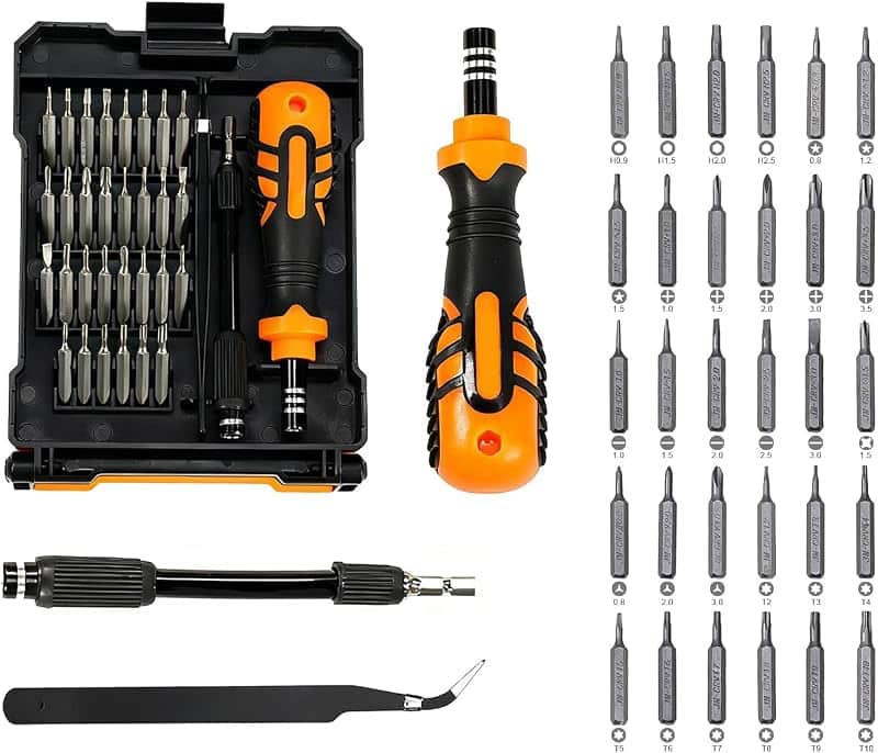 33 In 1 Precision Screwdriver Set, Magnetic Tips Small Screwdriver Kit with Multi Replace…