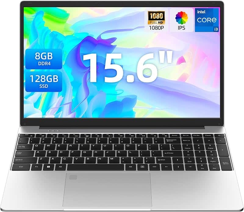 Aurant 15.6 Inch Laptop Core i3, 8GB DDR4, 128GB SSD, Backlit Keyboard