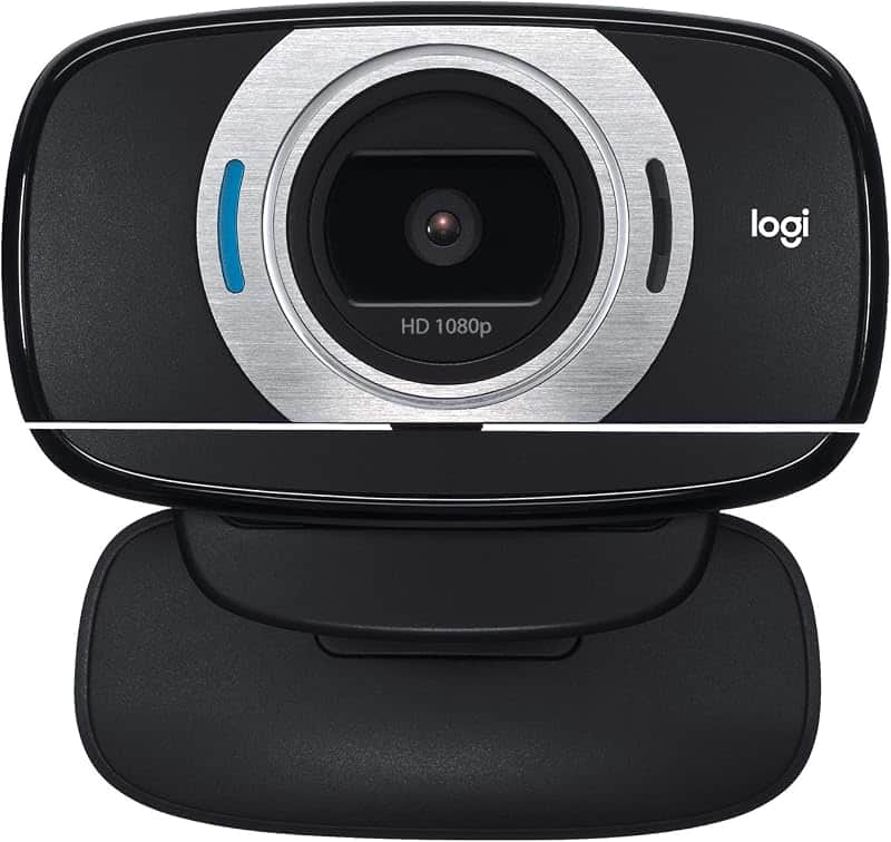 HD Laptop Webcam C615 with Fold-and-Go Design, 360-Degree Swivel, 1080p Camera