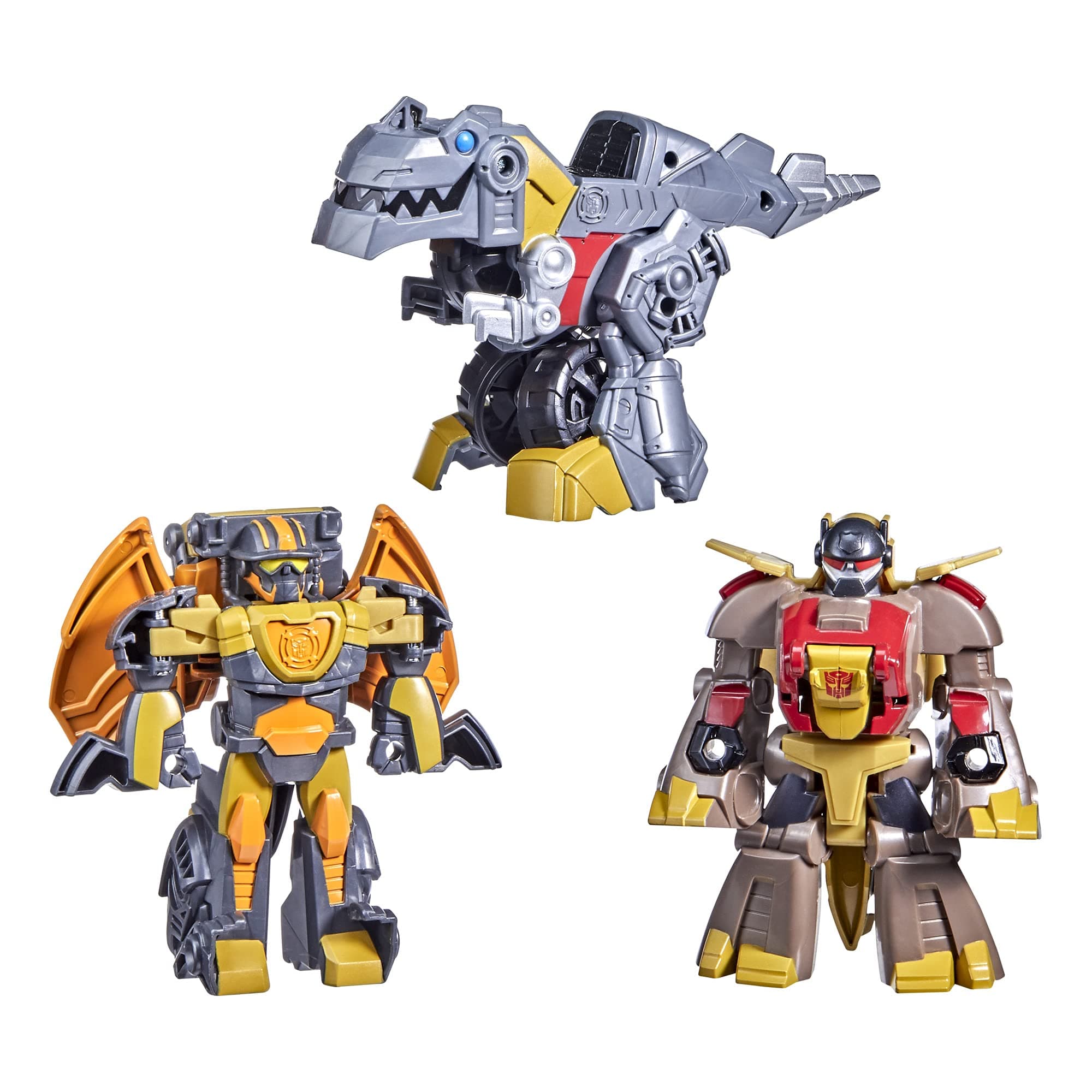 Transformers Dinobot Adventures Dinobot Squad Grimlock, Dinobot Snarl, and Predaking 3-Pa…