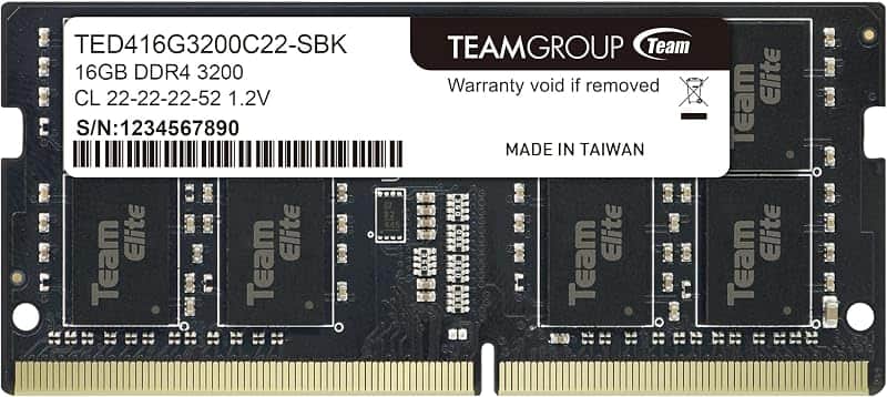 Elite DDR4 16GB Single 3200MHz PC4-25600 CL22 (2933MHz or 2666MHz) Unbuffered Non-ECC 1.2…