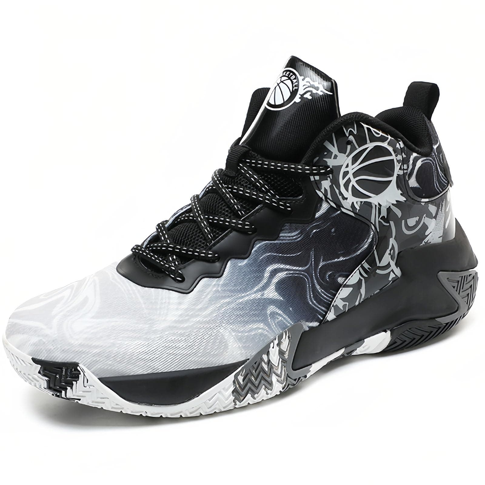 Mens Basketball Shoes Fashion Non-Slip Lightweight Breathable Outdoor Sneakers Cushioning…
