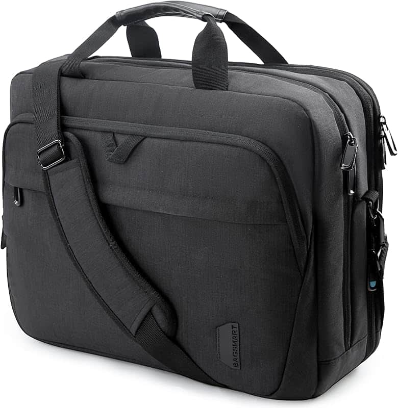 18 Inch Laptop Bag Expandable Briefcase Computer Bag Men, Black