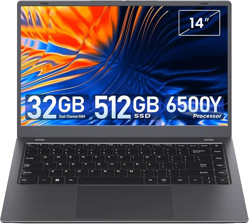ZENSAUN 14 Inch Laptop 32GB RAM, 512GB SSD, Pentium 6500Y (Up to 3.4GHz) | FHD IPS Screen…