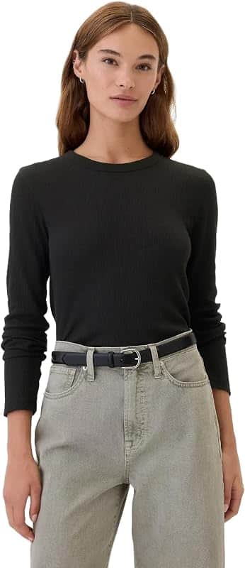 Women's Long Sleeve Waffle Knit T-Shirt