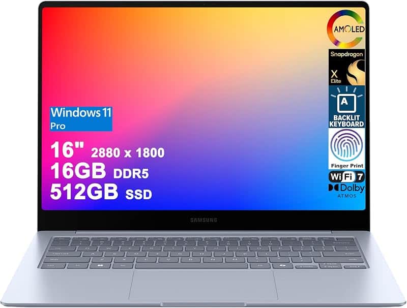 Galaxy Book4 Edge (9 Series) AI Laptop 16" 3K AMOLED Touch 12-core Snapdragon X Elite (Up…