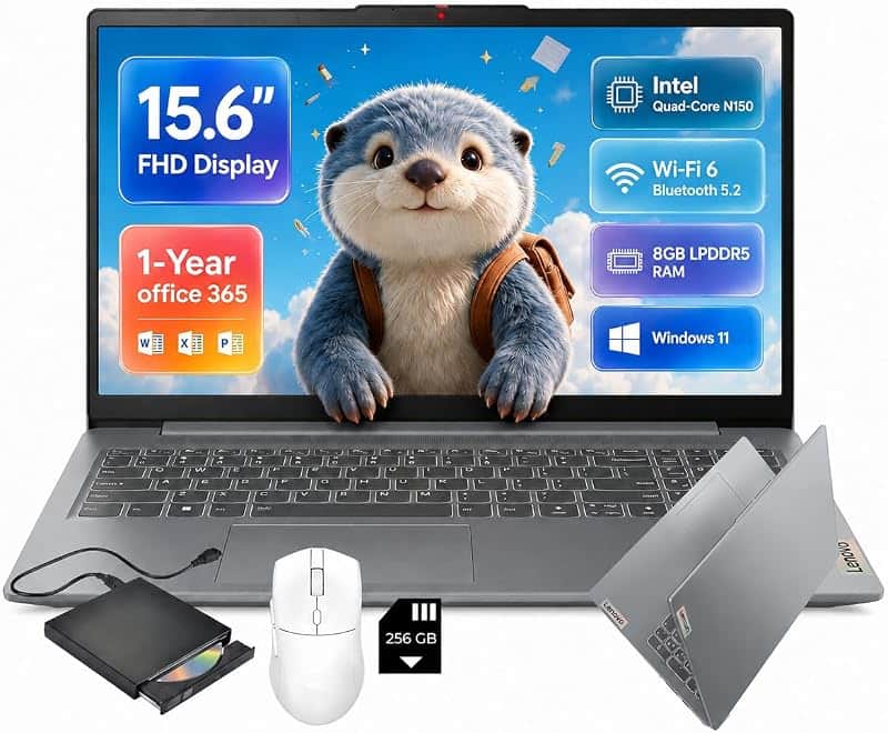 15.6-inch Laptop Home Office - 1-Y Office 365, FHD, WiFi 6, USB-C