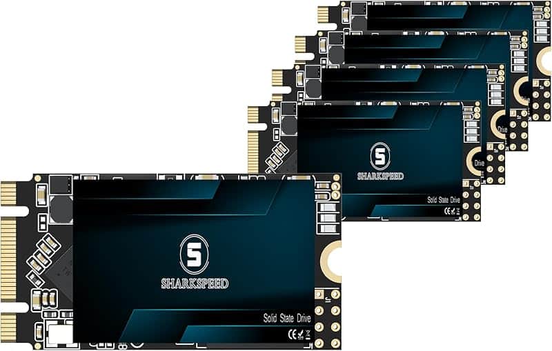S SHARKSPEED M.2 2242 SSD 64GB 5PACK NGFF 42mm B+M Key SATA 3 | Internal Solid State Driv…