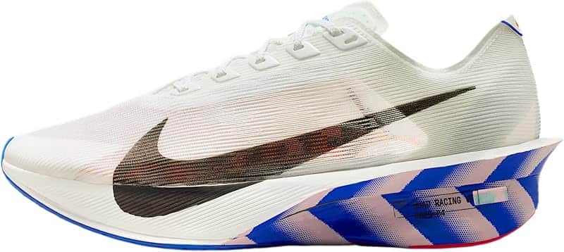 Vaporfly 4 Men's Road Racing Shoes (White/Racer Blue/Silt Red/Black)