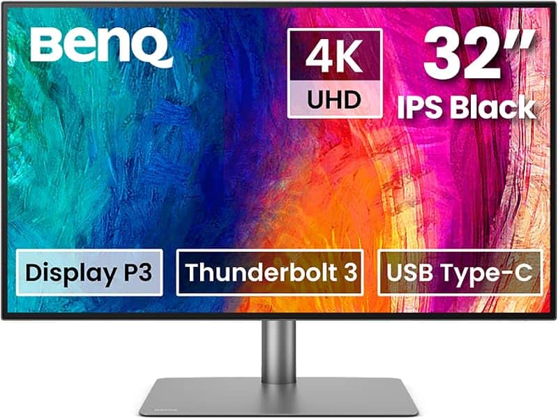 BenQ PD3225U 32 Inch 4K IPS Black UHD Thunderbolt Monitor for MacBook, AQCOLOR, 98% P3, 1…