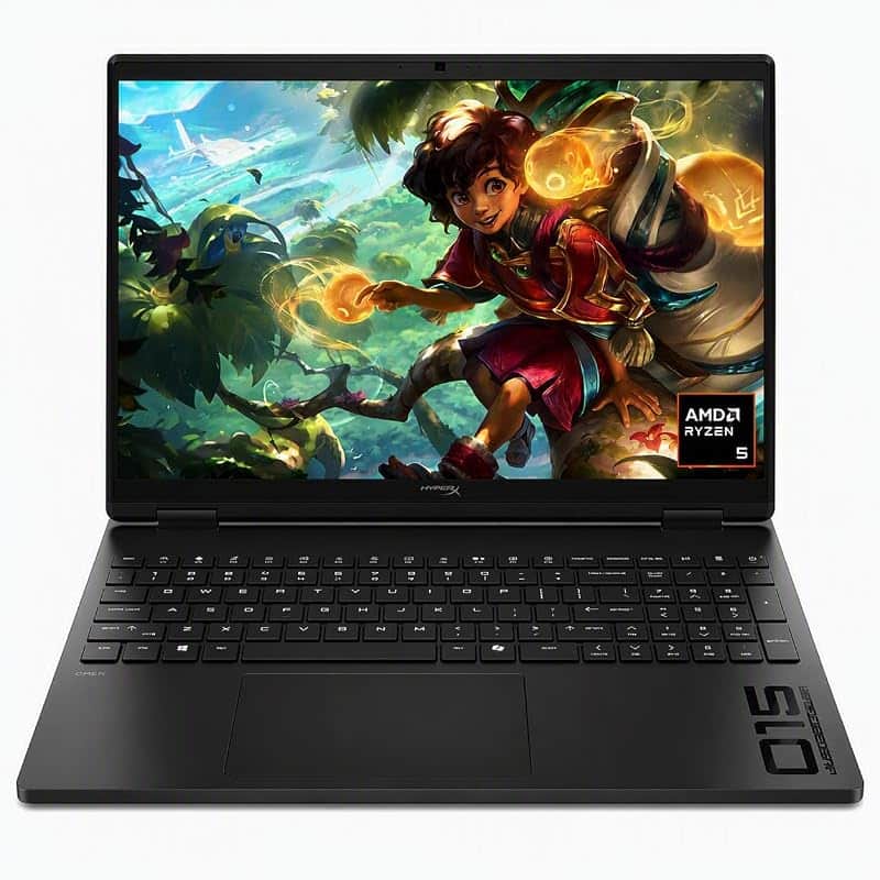 HyperX OMEN 15 inch Gaming Laptop, 2K 165Hz Display, AMD Ryzen 5 240, 16 GB RAM, 512 GB S…