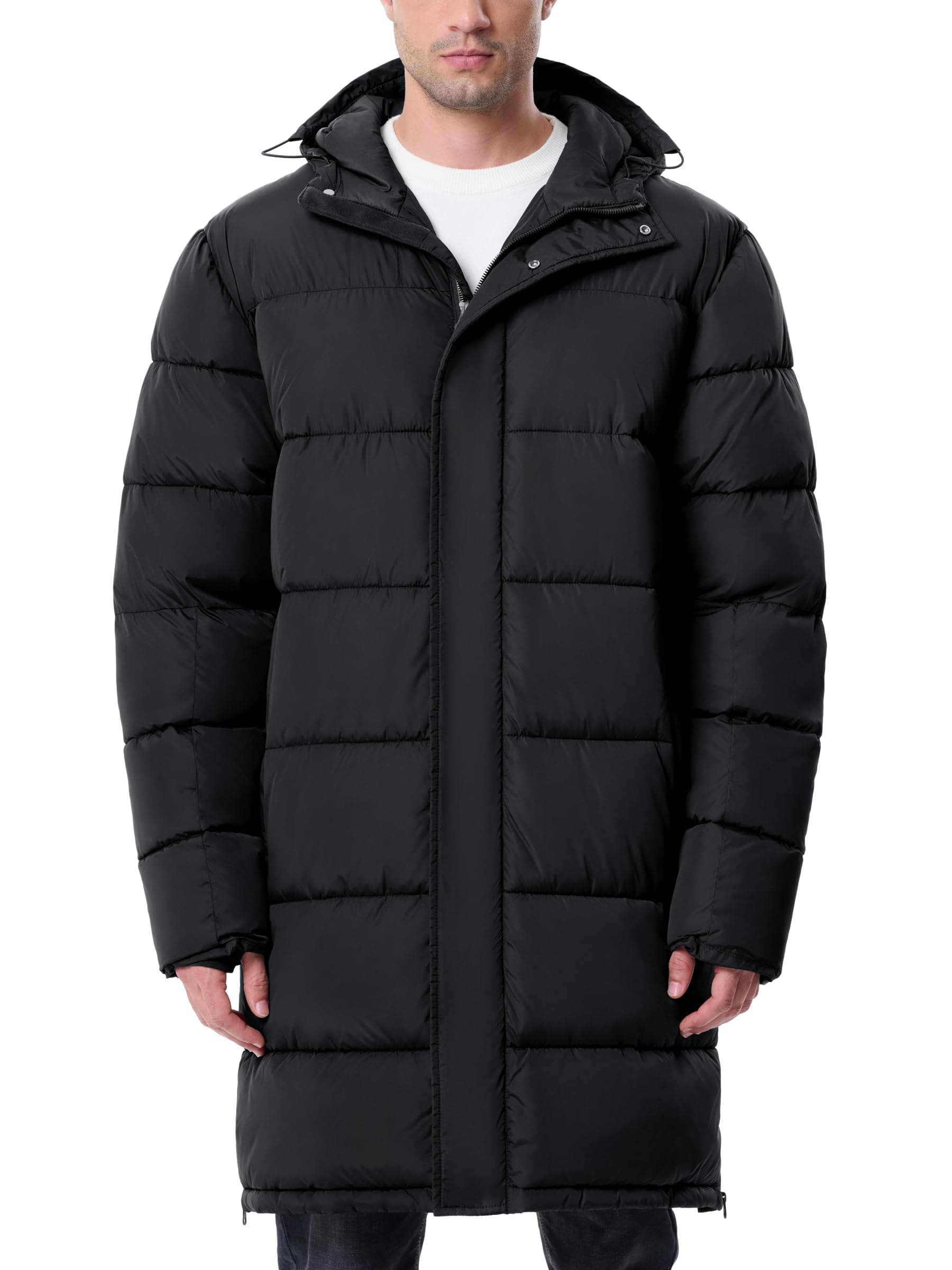 Mens Long Winter Coats Lightweight Puffer Jacket Warm Insulated Waterproof Winter Jacket…
