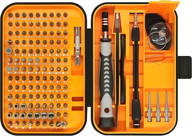Precision Screwdriver Set, 130 in 1 Electronics Magnetic Screwdriver Set with 120 bits Re…