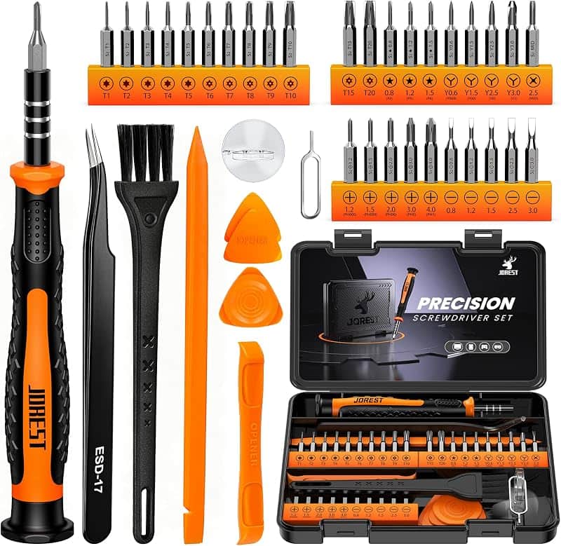 JOREST 40Pcs S2 Steel Small Precision Screwdriver Set with Torx T5 T6 T8 | Mini Repair To…