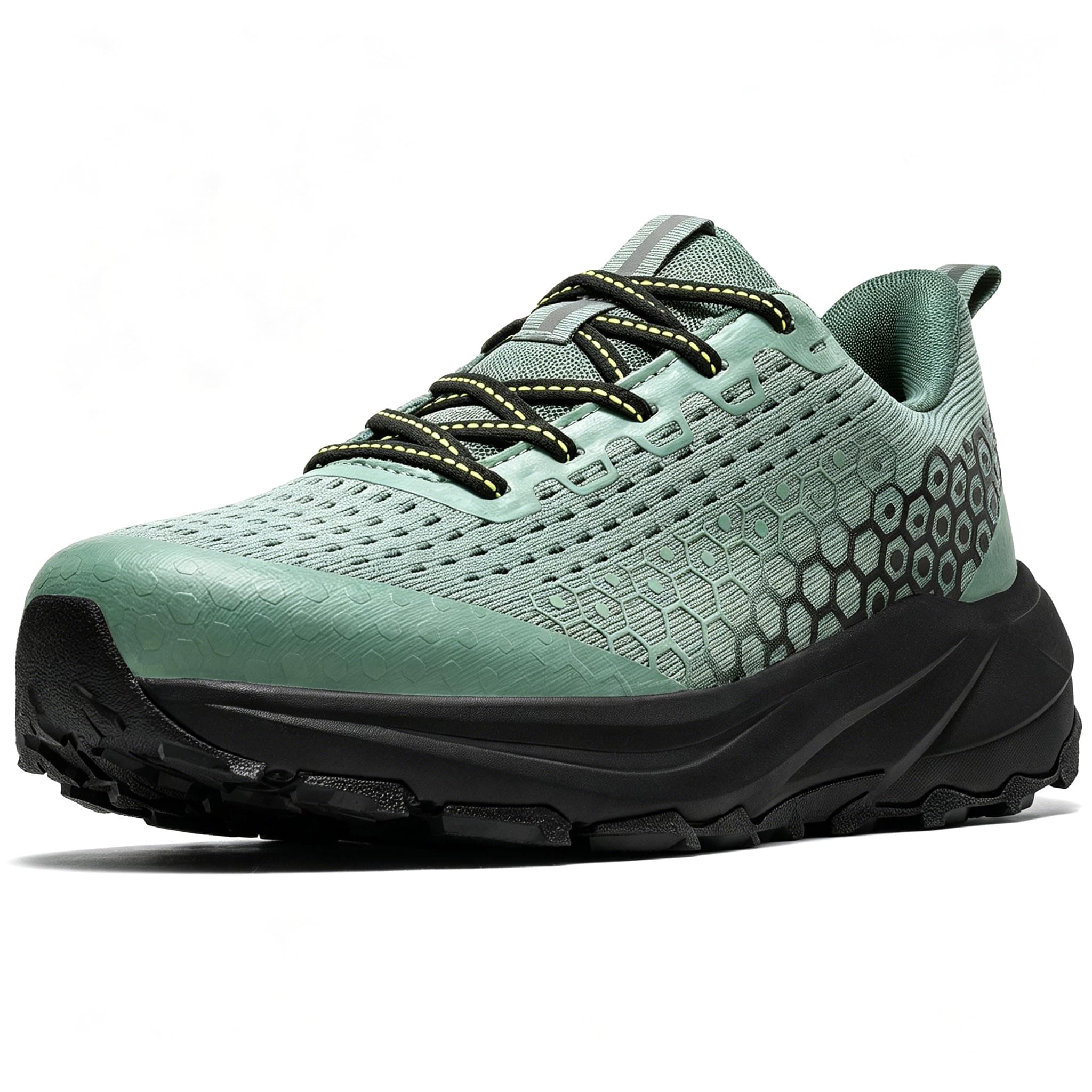 Men's Wide Trail Running Shoes Comfortable Cushioned Hiking Walking Shoes with Arch Suppo…