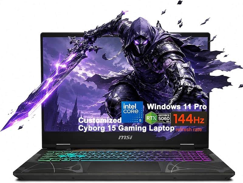 Customized Laptop Made with MSI Cyborg 15 Gaming Laptop Intel Core 5 210H 8-core 15.6" FH…
