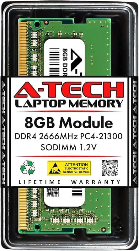 A-Tech DDR4 RAM 8GB 2666MHz PC4-21300 SODIMM Laptop Memory