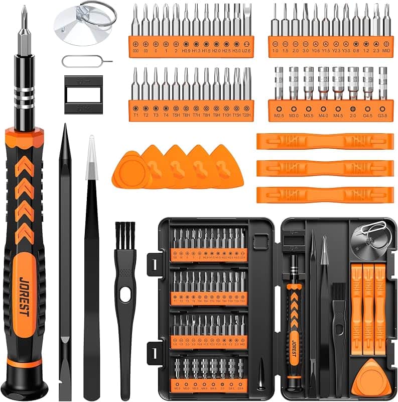 JOREST 59Pcs Small Precision Screwdriver Set with Torx T5 T6, Mini Tool Kit | Magnetic El…