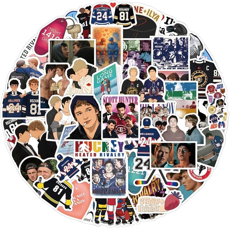 60Pcs Heated Rivalry Stickers for Water Bottles,Laptop,Computer,Mobile Phone,Vinyl Waterp…