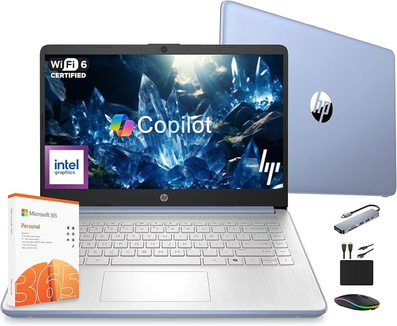 14 Laptop Computer 2025 Ultra Light, AI Copilot Student Business, Quad-Core Intel, 16GB R…