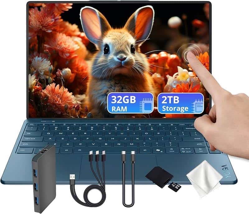 Yoga Slim 9i 14" 4K OLED Touch Laptop, Intel Ultra 7 258V, 32GB RAM, 2TB Storage(1TB SSD&…