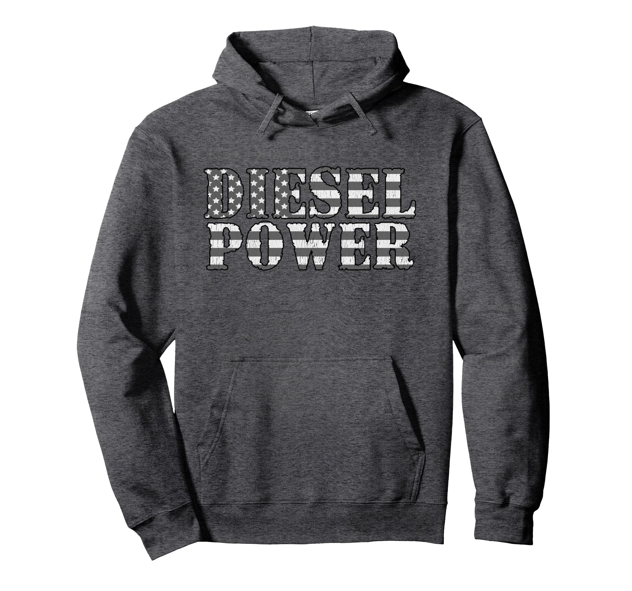 Diesel Power American Flag Funny Truck Mechanic Gift For Men Pullover Hoodie