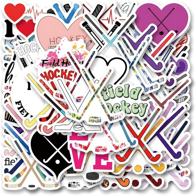 67Pcs Field Hockey Stickers Decals Pack,Recreational Vehicle Cute Cartoon Stickers Vinyl…
