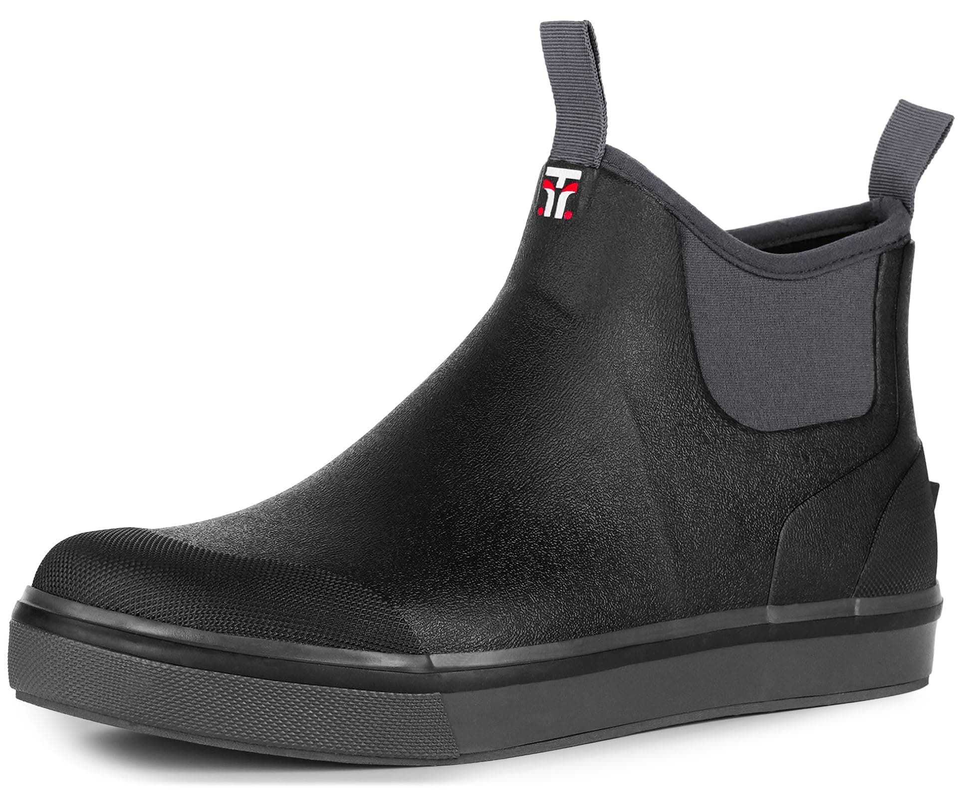 Men's Deck Boots, Waterproof Rubber Rain Boots for Fishing