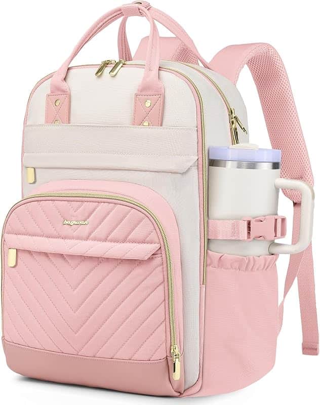 Laptop Backpack Women College Bookbag: 15.6'' Bag with Giant Tumbler Pocket | Spacious Co…