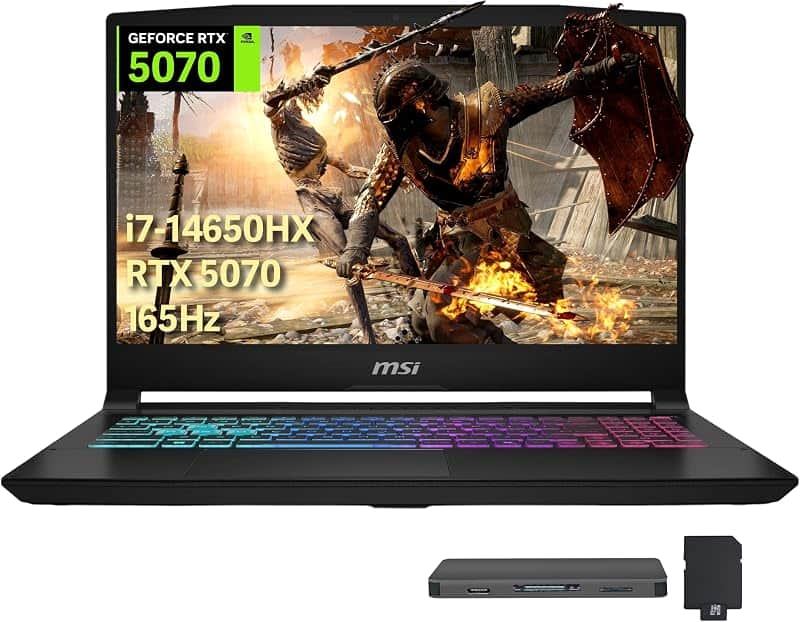 msi Katana 15.6" QHD 165Hz Gaming Laptop, Intel i7-14650HX, NVIDIA GeForce RTX 5070 8GB G…