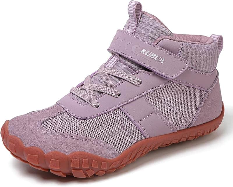 KUBUA Kids High Top Barefoot Shoes Boys Girls Minimalist Zero Drop Sneakers | Wide Toe Bo…