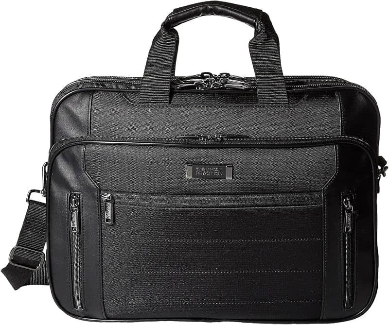 Kenneth Cole Reaction Keystone 1680d Polyester Dual Compartment 17" Laptop Business Portf…