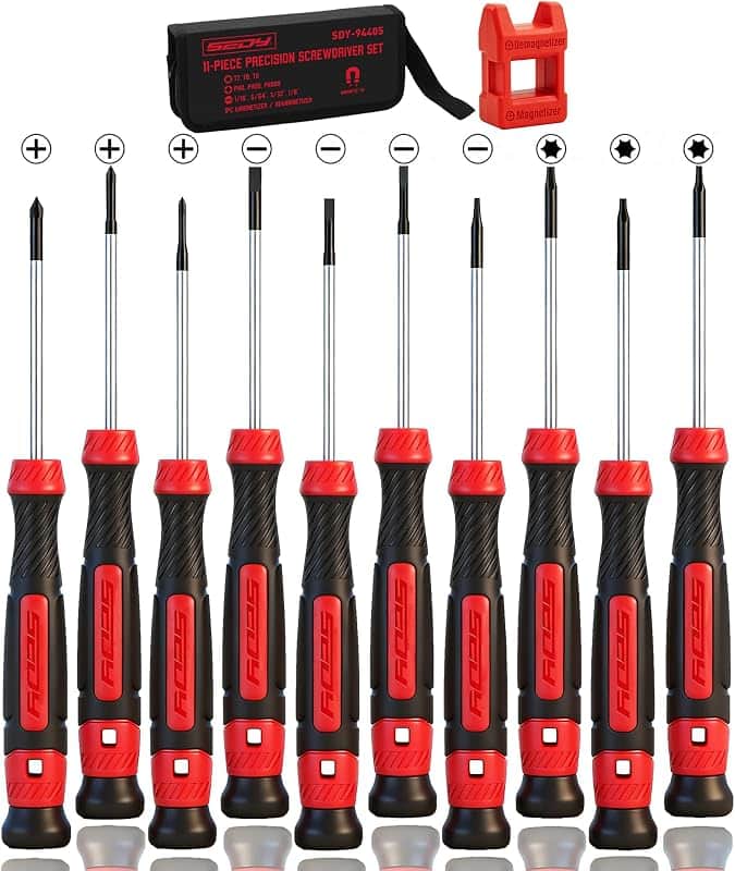 11-Piece Precision Screwdriver Set - Magnetic Mini Screwdrivers for Eyeglasses, Watches,…
