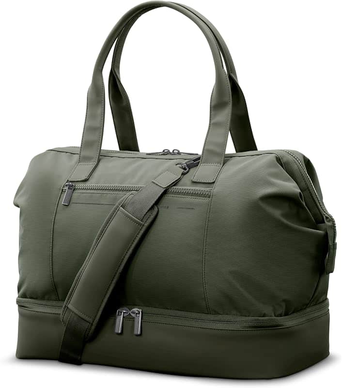Samsonite Better Than Basics Weekender Duffle – Drop Bottom Travel Bag with 14” Laptop Co…