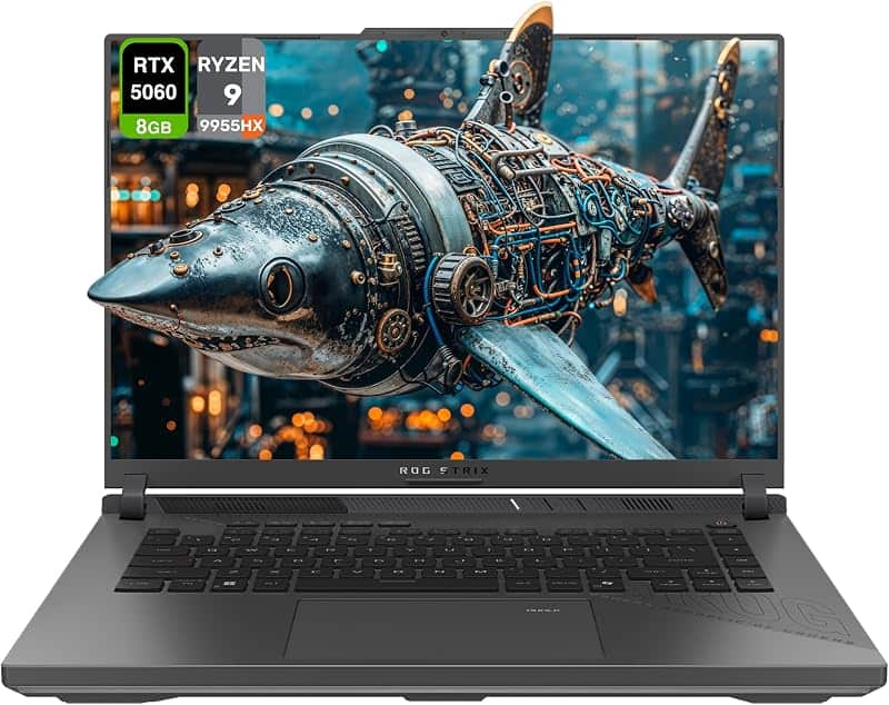 ROG Strix G16 Gaming Laptop, AMD Ryzen 9-9955HX, 16 GB DDR5 RAM, 1 TB PCIe SSD, 16" WUXGA…